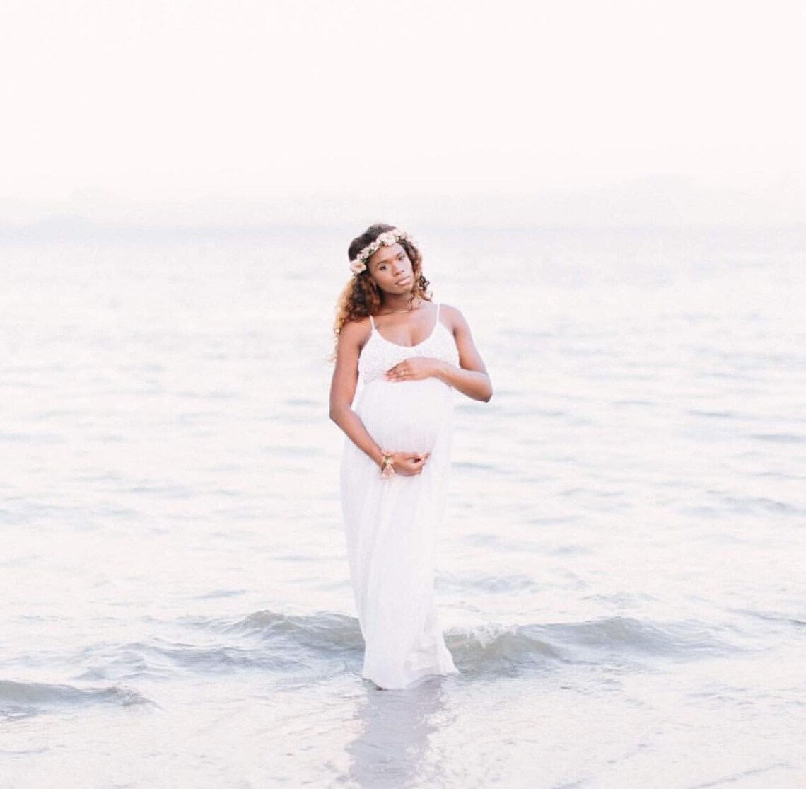 Maternity Dress For Baby Shower Off White Photography Etsy