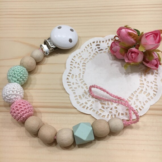 beaded pacifier holder