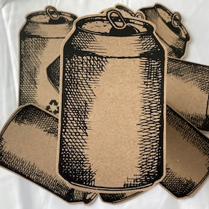 Carte de présentation imprimable en téléchargement immédiat pour canette de soda de bière de 12 oz.