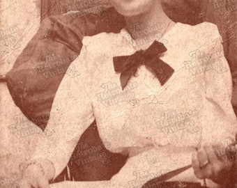 WOMAN WITH BOOK Vintage Printable Ephemera Victorian Edwardian Antique Photograph Digital Download 300dpi Jpeg