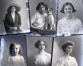 VINTAGE YOUNG LADIES Printable Antique Photos, Scrapbook Ephemera, Edwardian Era Portraits Images Collage Sheet Digital Download 300dpi Jpeg