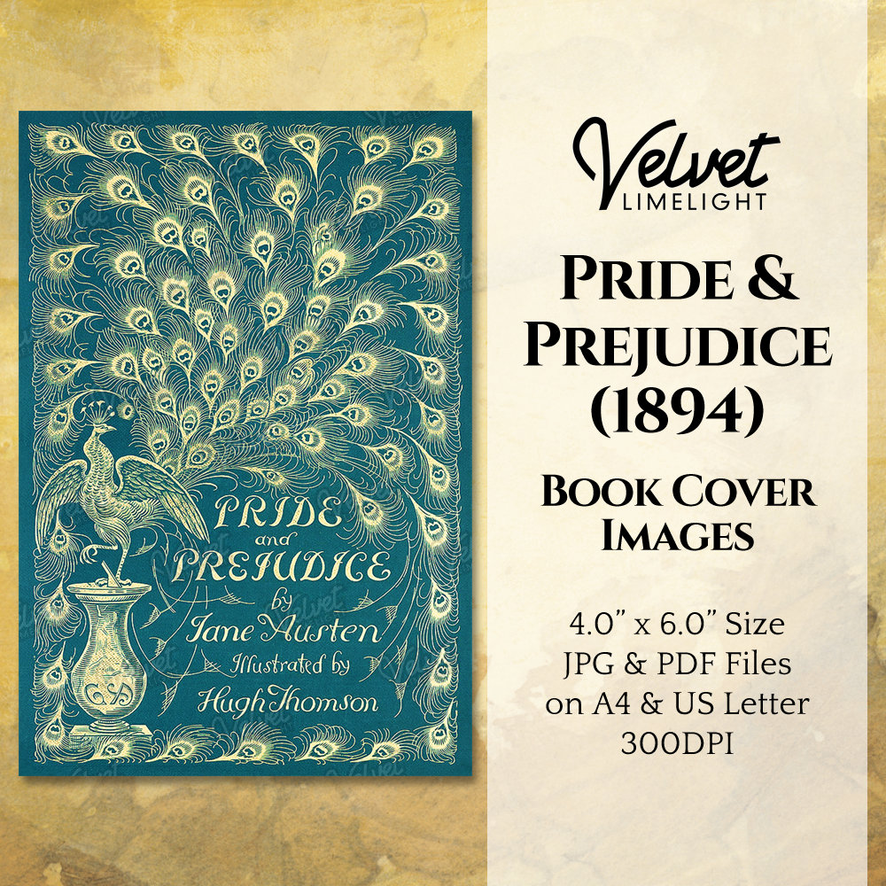 PRIDE & PREJUDICE (1894) Vintage Printable Book Cover Image