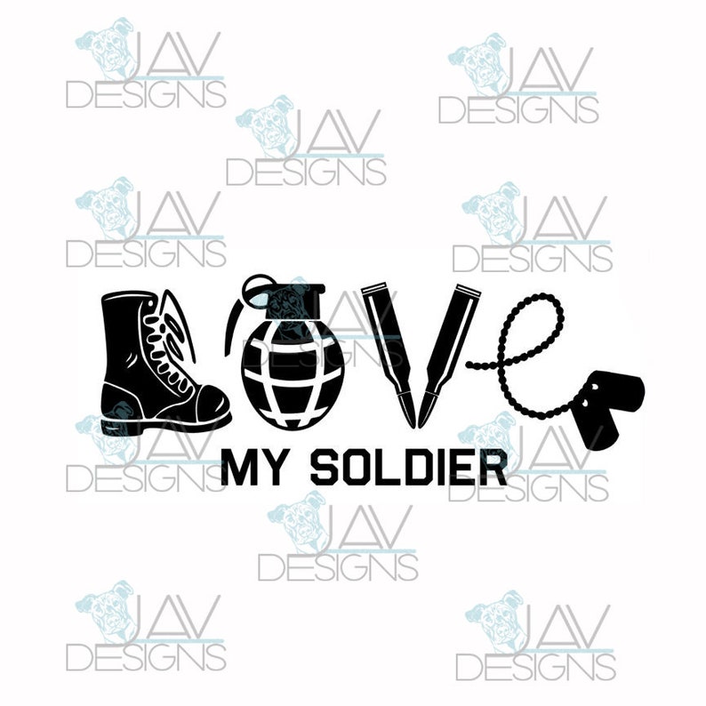 Download LOVE Military LOVE SVG Solider Service Branches 6 Digital ...