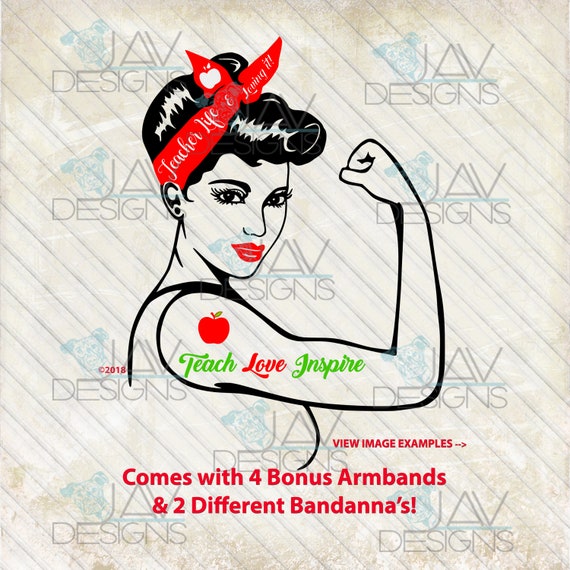 Teacher Rosie The Riveter Svg C Modern Faith Rosie Bonus 2 Etsy