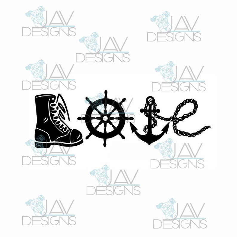 Download LOVE Military LOVE SVG Solider Service Branches 6 Digital | Etsy