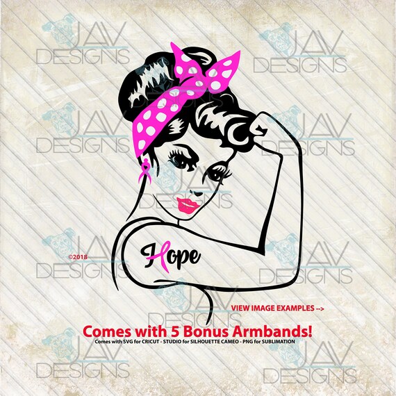 Download Free Cancer Rosie The Riveter Svg C Faith Rosie Clip Art Bonus 5 Etsy SVG Cut Files