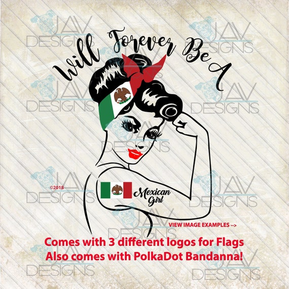 Mexican Girl Rosie The Riveter Svg C Faith Bonus Red Polkadot Etsy
