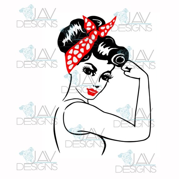 Download Free Mexican Girl Rosie The Riveter Svg C Faith Bonus Red Polkadot Etsy SVG Cut Files