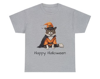 Witchy Cat Unisex Heavy Cotton Tee