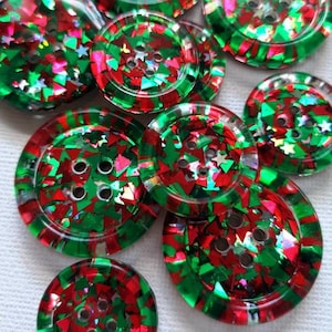 De You Sleigh Me. Kerst feestelijke feestdagen handgemaakte hars schittering glitter KNOPEN - 15 mm 21 mm 30 mm 35 mm 50 mm - breien - haken - geschenken