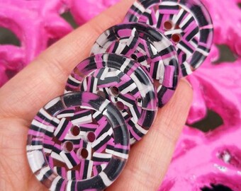 Liquorice candy all-sorts resin buttons 50mm 35mm 30mm 21mm