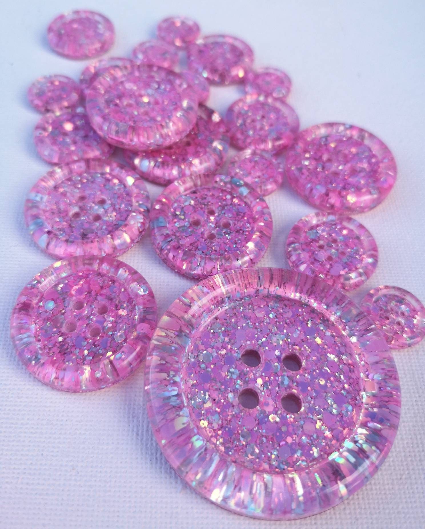 10, 24L Light Pink Flower Buttons, Pink Buttons, Pink Floral Buttons, 15mm  Buttons, Novelty Buttons, Baby Buttons, Childrens Buttons 