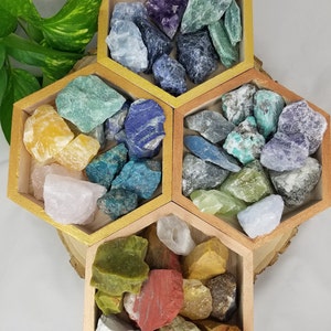 Intuitively Chosen Rough Crystal and Stone Set, Crystals Chosen for You, Beginner Raw Crystal Set, Amethyst, Gift for Her, First Crystals