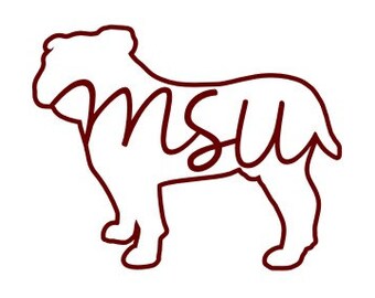 Msu Bulldog Svg Etsy