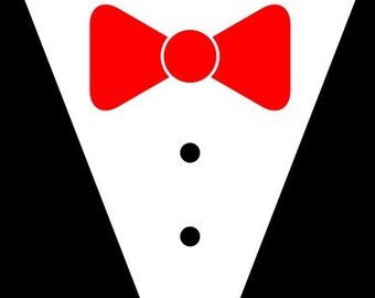 Tuxedo SVG, Tuxedo Shirt SVG, Wedding Clip Art, Wedding Shirt Design, Bowtie SVG