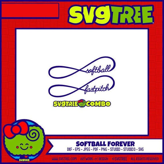 Softball Svg Fastpitch Softball Infinity Svg Commercial Free Etsy