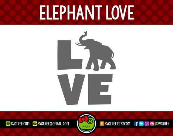 Download Elephant Svg Elephant Love Love Svg Elephant Svg File Dxf Etsy