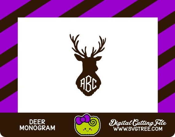 Download Items similar to Deer Antler Monogram SVG Southern SVG ...