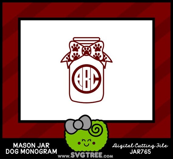 Download Mason Jar Monogram Svg Monogram Svg Jar Svg Commercial Free Etsy