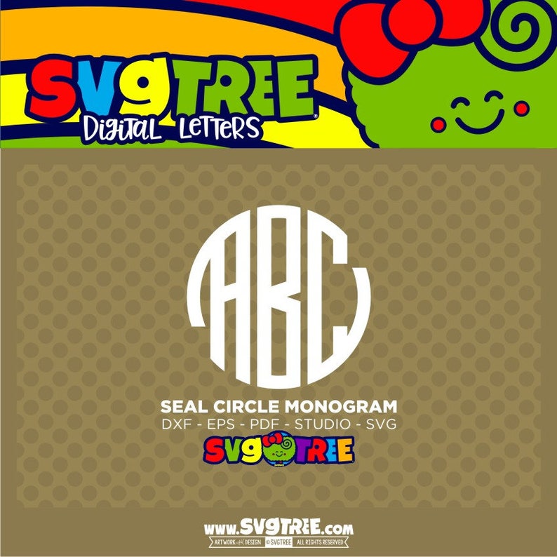 Download Seal SVG Circle Monogram SVG Digital Letters SVG Alphabet ...