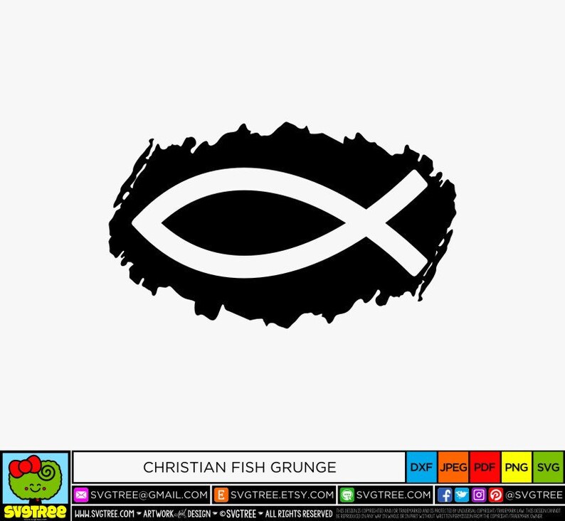 Download Jesus Fish SVG Grunge SVG Christian svg Christ SVG | Etsy