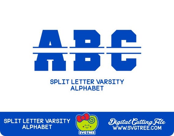 Download Varsity Letter Sports Letters Split Letter Svg Svg Letters Etsy