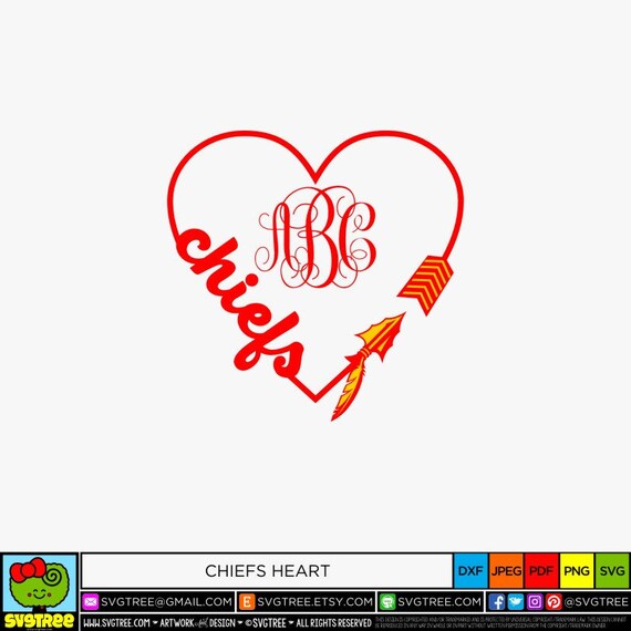 Download Chiefs Svg Arrow Heart Svg Boho Svg Heart Monogram Svg Cricut Etsy SVG, PNG, EPS, DXF File