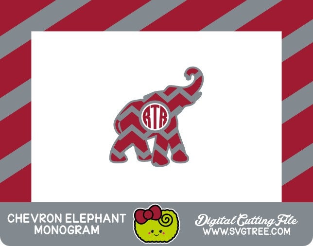 Download Chevron Elephant Svg Elephant Monogram Svg Elephant Decor Etsy