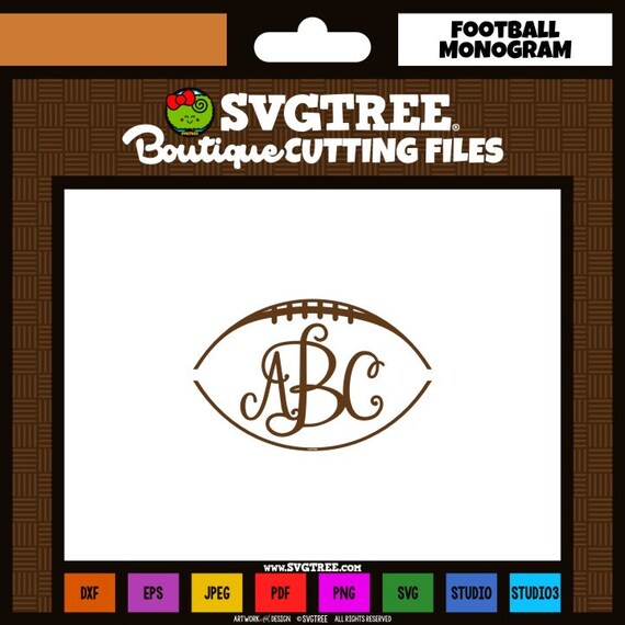 Download Free Football Monogram Svg Football Svg Football Mom Svg Commercial Etsy SVG Cut Files