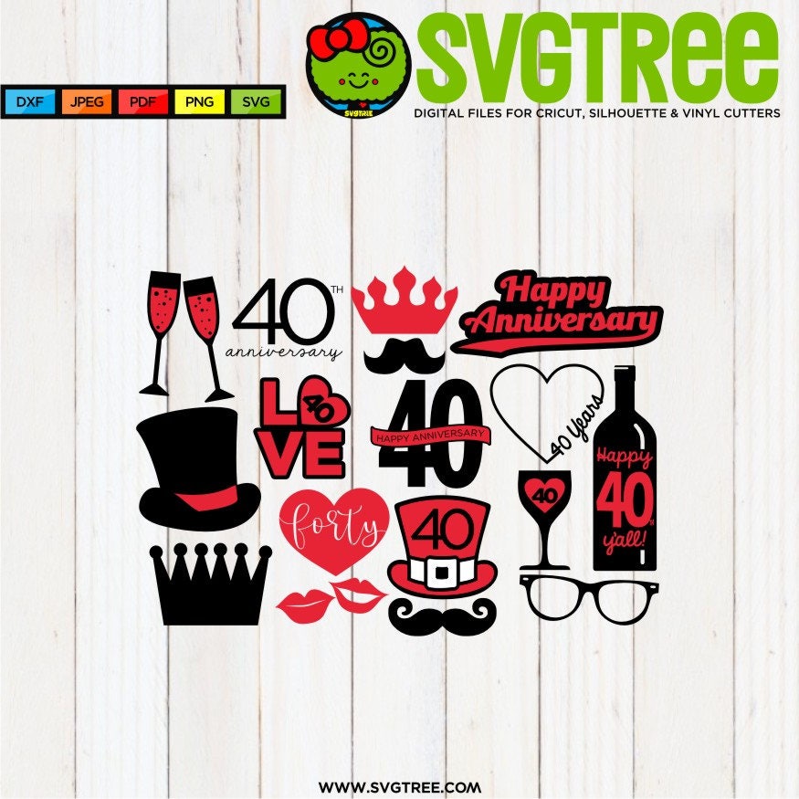 Free Free 112 40Th Wedding Anniversary Svg SVG PNG EPS DXF File
