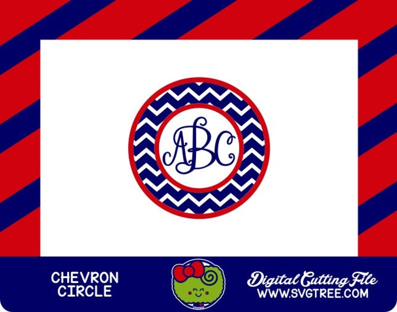 Download Chevron Monogram SVG Circle Monogram Frame SVG Commercial ...