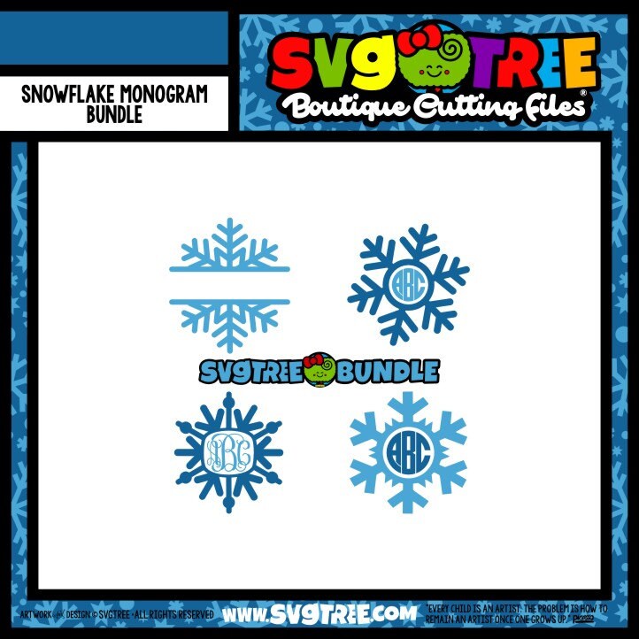 Download Snowflake Monogram Svg Snowflake Svg Snowflake Monogram Etsy