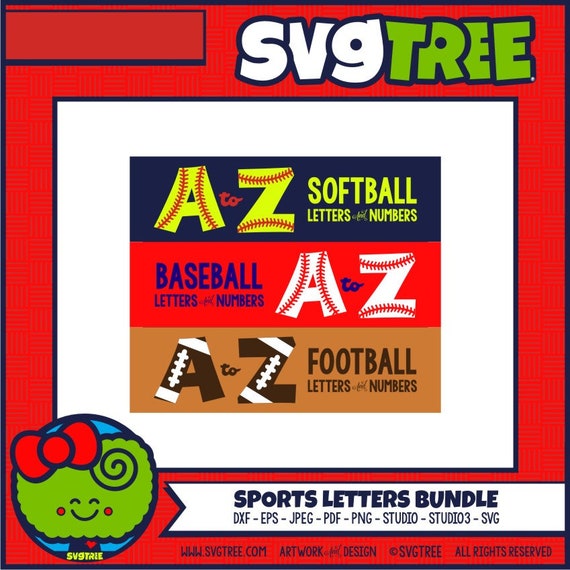 Baseball Svg Softball Svg Football Svg Baseball Letters Etsy