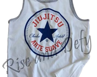 Men's Tank Top Brazilian Jiu Jitsu Arte Suave Choke Artist Screen Print Tank