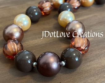 Brown Beauty Chunky Bead Necklace