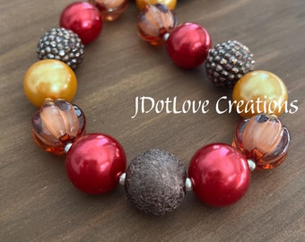 Autumn Blend Chunky Bead Necklace