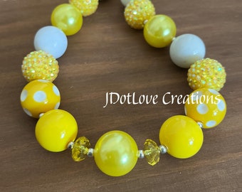 Mellow Yellow Chunky Bead Necklace