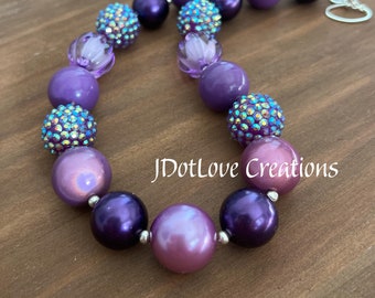 Purple Plum Chunky Bead Necklace