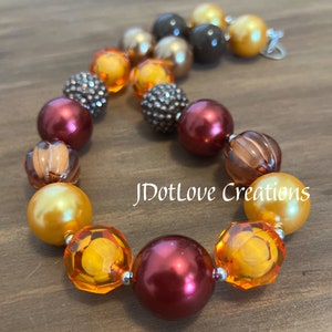 Fall Blend Chunky Bead Necklace