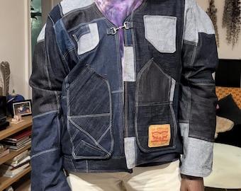 Custom Patchwork Jean Jacket