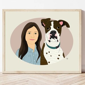 Birthday Gift For Dog Mom Gift For Animal Lovers Individual Pet Owner Portrait Animal Lover Portrait Gift For Dog or Cat Lovers image 5