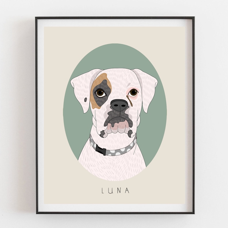 Custom dog portrait. Pet Memorial Gift. Pet loss gift. Personalized Pet Illustration. image 9