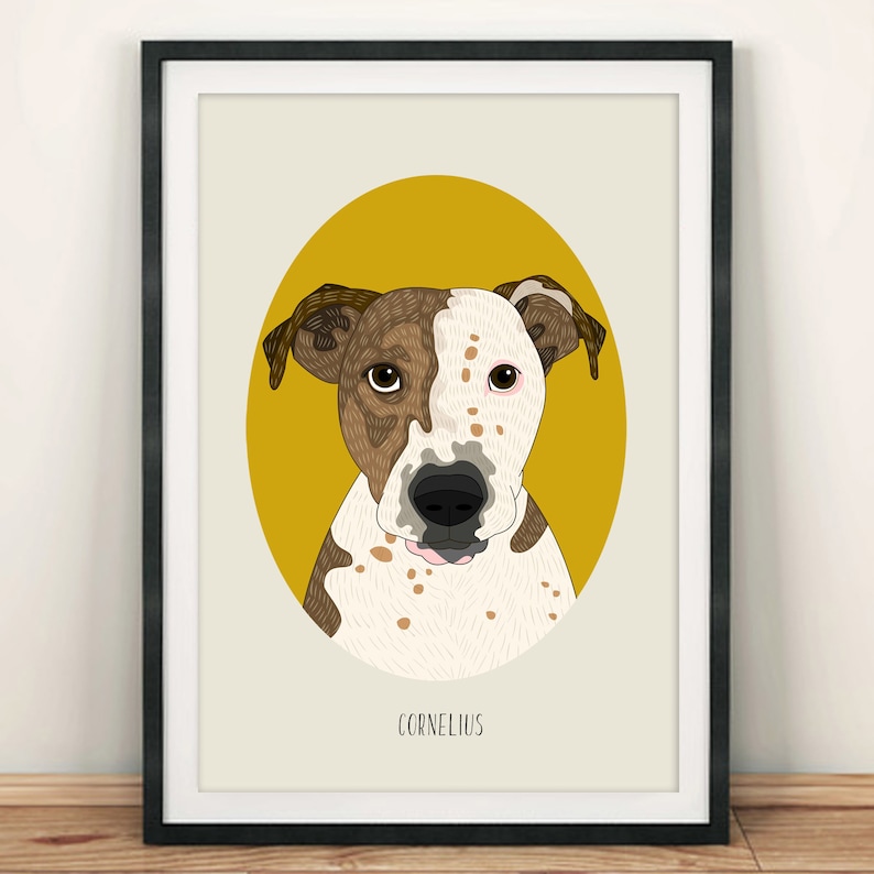 Dog memorial. Gift for dog lovers. Digital pet portrait. Dog drawing from photo. Custom dog portrait. Home decoration. Digital file. 