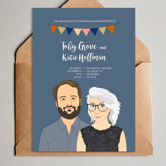 Thank you card. Quirky save the date Save the date RSVP Personalized
