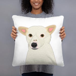 Personalized Pet Portrait Pillow: Custom Dog & Cat Illustration