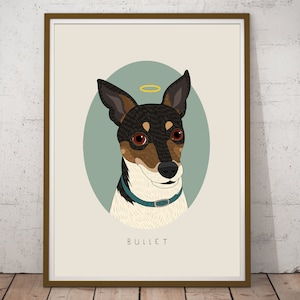 Custom dog portrait. Pet Memorial Gift. Pet loss gift. Personalized Pet Illustration. image 8