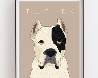 Hund Wandkunst. Kundenspezifisches Hunde- oder Katzenporträt vom Foto. Personalisierte Haustierkunst. Digitale Zeichnung.