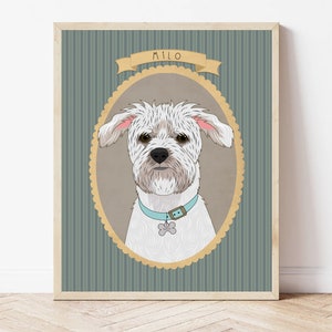 Custom Dog Portrait. Dog Memorial. Gift For Dog Lovers. Digital Pet Portrait. Dog Drawing From Photo. image 4