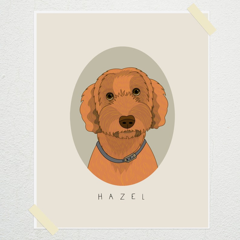 Custom Dog Portrait. Dog Memorial. Gift For Dog Lovers. Digital Pet Portrait. Dog Drawing From Photo. Dog Wall Art. Home Decor. image 6