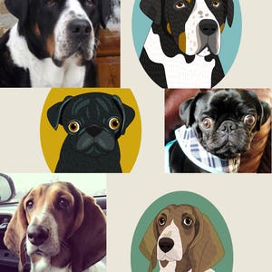 Custom dog portrait. Pet Memorial Gift. Pet loss gift. Personalized Pet Illustration. image 10